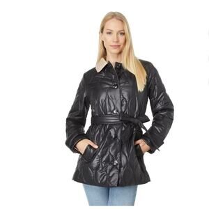 Kate Spade Cinched Quilted Down Winter Jacket MED Polished Outerwear